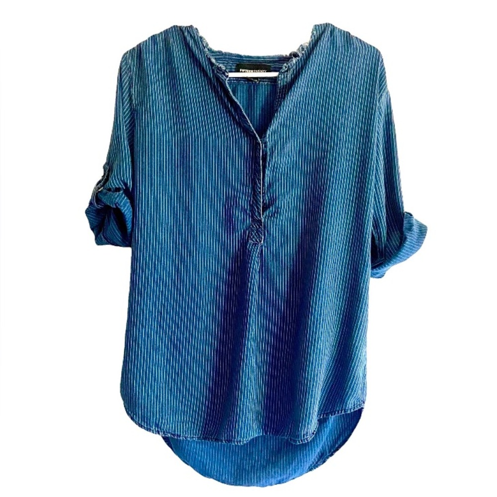 Fifteen Twenty Blue Blouse Sz S